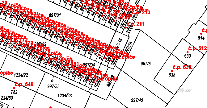 Mariánské Lázně 38794942 na parcele st. 911 v KÚ Mariánské Lázně, Katastrální mapa