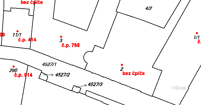 Teplice 39158942 na parcele st. 2 v KÚ Teplice, Katastrální mapa