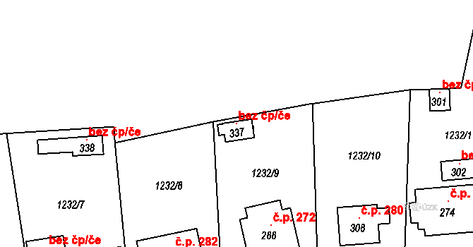 Bělčice 40708942 na parcele st. 337 v KÚ Bělčice, Katastrální mapa