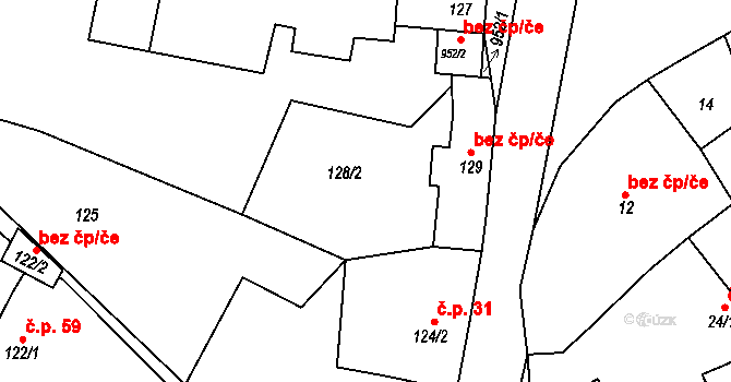 Meclov 41964942 na parcele st. 129 v KÚ Třebnice u Domažlic, Katastrální mapa
