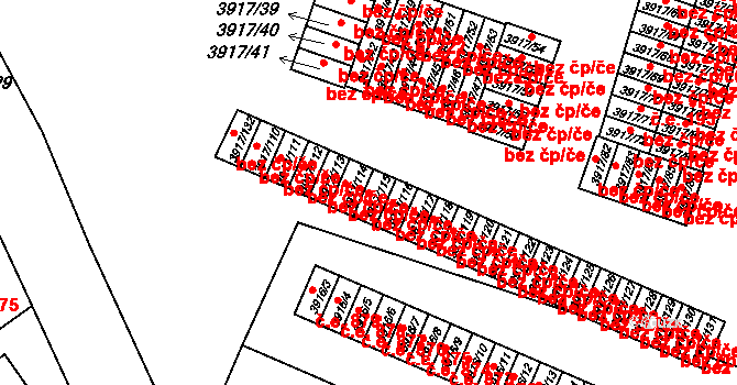Roudnice nad Labem 43387942 na parcele st. 3917/115 v KÚ Roudnice nad Labem, Katastrální mapa