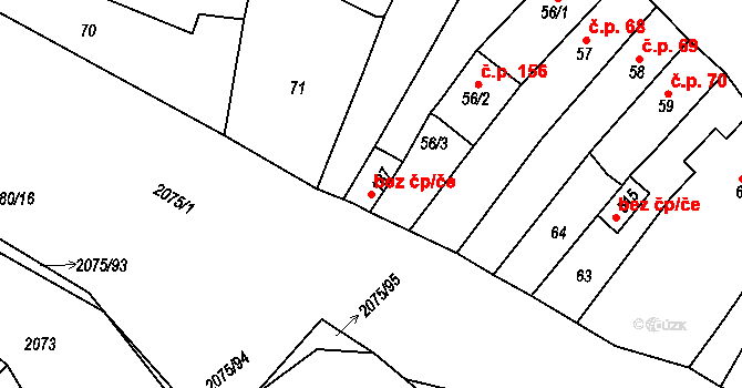 Merklín 44701942 na parcele st. 187 v KÚ Merklín u Přeštic, Katastrální mapa