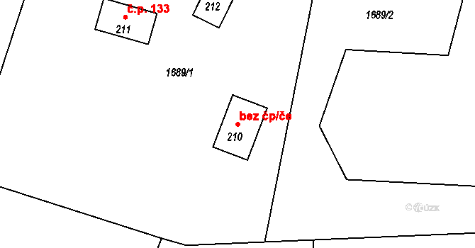 Krásná 46645942 na parcele st. 210 v KÚ Krásná pod Lysou Horou, Katastrální mapa