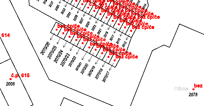 Krnov 48236942 na parcele st. 2070/19 v KÚ Krnov-Horní Předměstí, Katastrální mapa