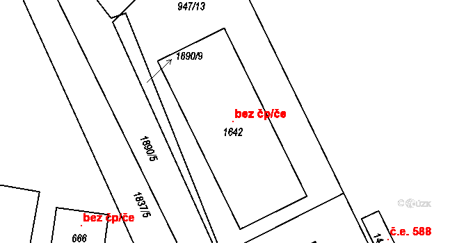 Stráž pod Ralskem 147319943 na parcele st. 1642 v KÚ Stráž pod Ralskem, Katastrální mapa