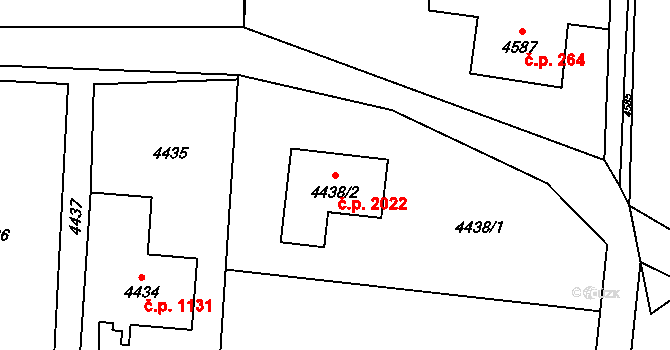 Rychvald 2022 na parcele st. 4438/2 v KÚ Rychvald, Katastrální mapa