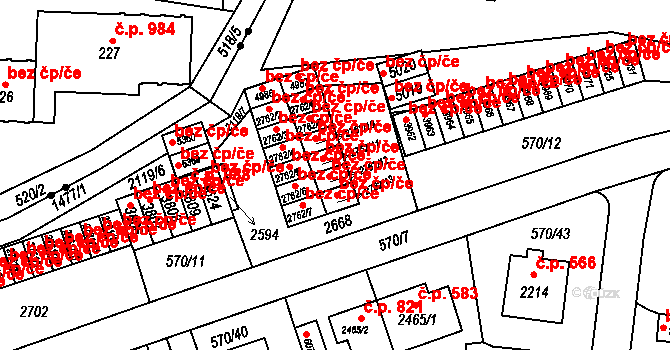 Třebíč 38380943 na parcele st. 2762/12 v KÚ Třebíč, Katastrální mapa