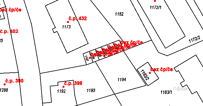 Vrbno pod Pradědem 40184943 na parcele st. 1189 v KÚ Vrbno pod Pradědem, Katastrální mapa