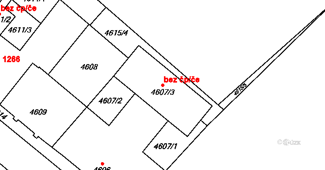 Chomutov 45004943 na parcele st. 4607/3 v KÚ Chomutov I, Katastrální mapa