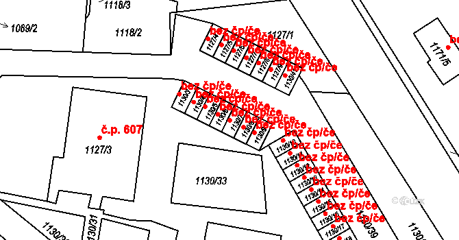 Liberec 47834943 na parcele st. 1130/7 v KÚ Rochlice u Liberce, Katastrální mapa