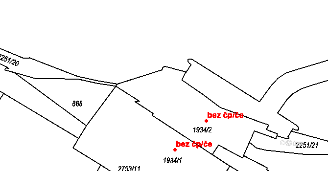 Písek 48702943 na parcele st. 1934/2 v KÚ Písek, Katastrální mapa