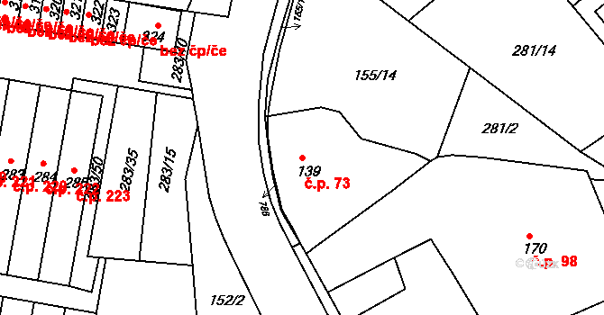 Malá Skalice 73, Česká Skalice na parcele st. 139 v KÚ Malá Skalice, Katastrální mapa