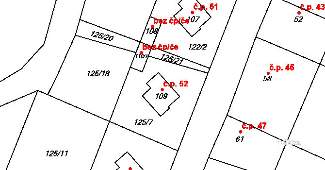 Strkovice 52, Postoloprty na parcele st. 109 v KÚ Strkovice, Katastrální mapa