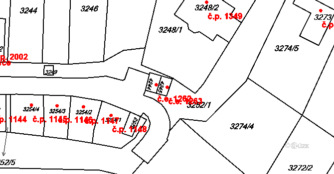 Kuřim 1263 na parcele st. 4245 v KÚ Kuřim, Katastrální mapa