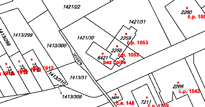 Beroun 43508944 na parcele st. 6421 v KÚ Beroun, Katastrální mapa