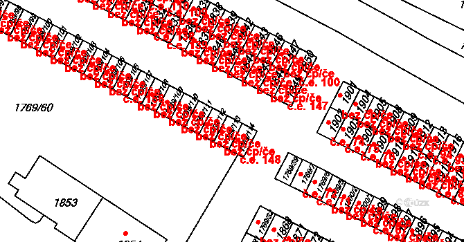 Tachov 44069944 na parcele st. 1769/112 v KÚ Tachov, Katastrální mapa