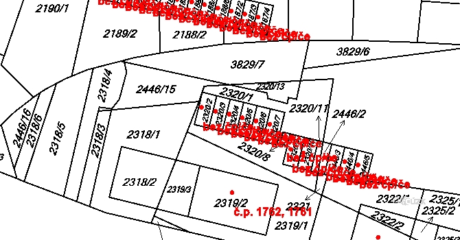 Praha 46824944 na parcele st. 2320/4 v KÚ Libeň, Katastrální mapa