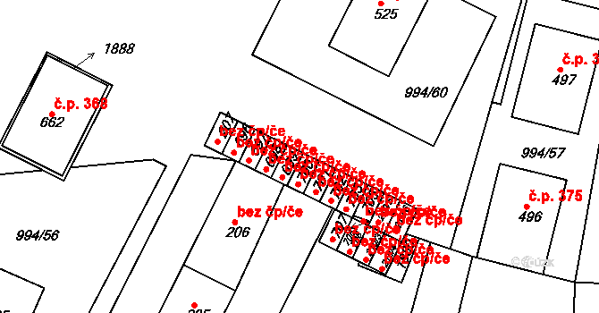 Jevišovice 47489944 na parcele st. 698 v KÚ Jevišovice, Katastrální mapa