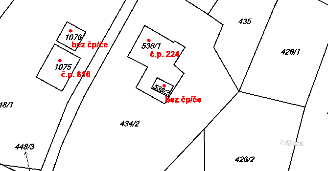 Tanvald 48768944 na parcele st. 538/2 v KÚ Šumburk nad Desnou, Katastrální mapa