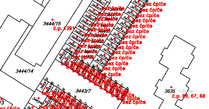 Přerov 49636944 na parcele st. 3473/47 v KÚ Přerov, Katastrální mapa