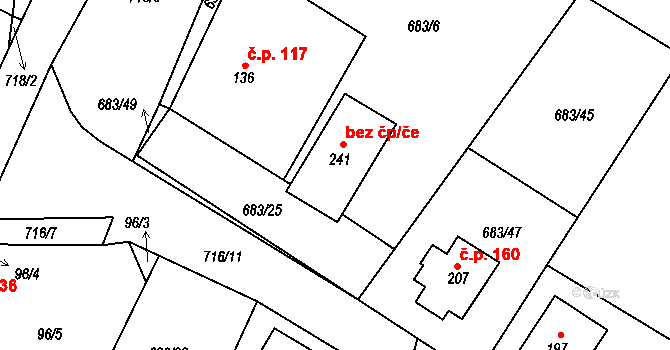 Dobříkov 49891944 na parcele st. 241 v KÚ Dobříkov, Katastrální mapa