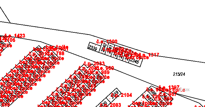 Sezimovo Ústí 1301, Katastrální mapa