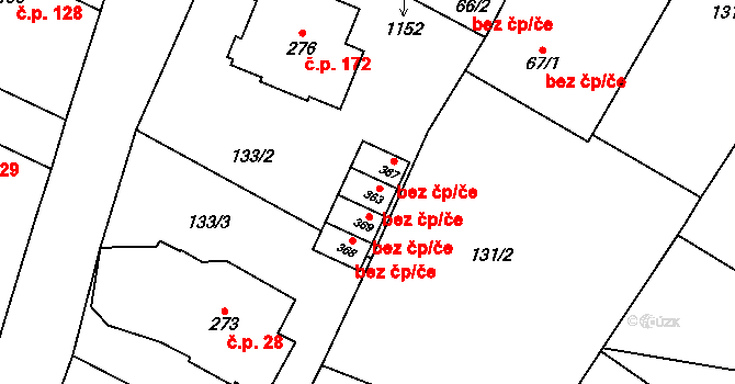 Březno 41943945 na parcele st. 363 v KÚ Březno u Mladé Boleslavi, Katastrální mapa