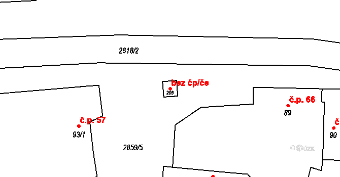 Korolupy 42562945 na parcele st. 208 v KÚ Korolupy, Katastrální mapa