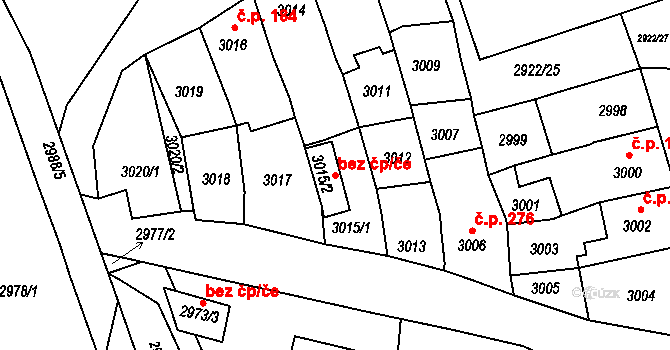 Jirkov 42857945 na parcele st. 3015/2 v KÚ Jirkov, Katastrální mapa