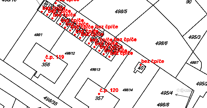 Čelákovice 46149945 na parcele st. 389 v KÚ Sedlčánky, Katastrální mapa