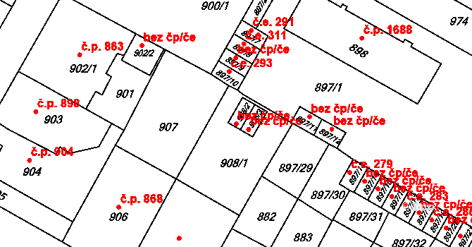 Litoměřice 47602945 na parcele st. 908/2 v KÚ Litoměřice, Katastrální mapa