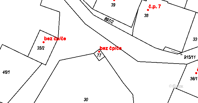 Mišovice 48192945 na parcele st. 77 v KÚ Svučice, Katastrální mapa