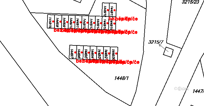 Rychnov nad Kněžnou 50239945 na parcele st. 1448/3 v KÚ Rychnov nad Kněžnou, Katastrální mapa