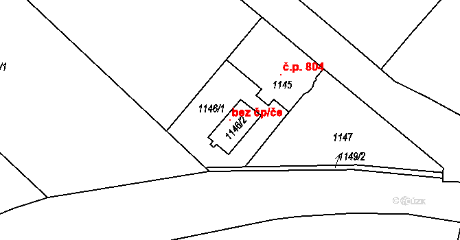 Šluknov 104749946 na parcele st. 1146/2 v KÚ Šluknov, Katastrální mapa
