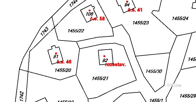 Šebanov 48, Hořice na Šumavě, Katastrální mapa