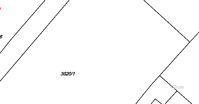 Žíšov 78 na parcele st. 3020/12 v KÚ Žíšov u Veselí nad Lužnicí, Katastrální mapa