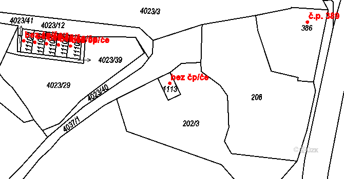 Horní Slavkov 38550946 na parcele st. 1113 v KÚ Horní Slavkov, Katastrální mapa