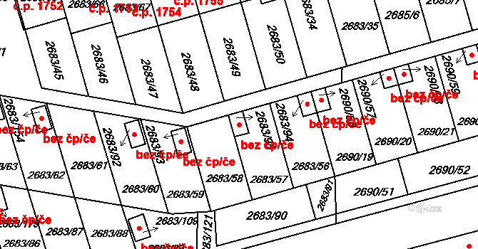 Benešov 42298946 na parcele st. 2683/95 v KÚ Benešov u Prahy, Katastrální mapa