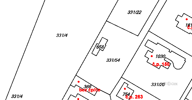 Štěchovice 42628946 na parcele st. 365 v KÚ Masečín, Katastrální mapa