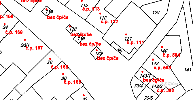 Dolní Kounice 46036946 na parcele st. 122 v KÚ Dolní Kounice, Katastrální mapa