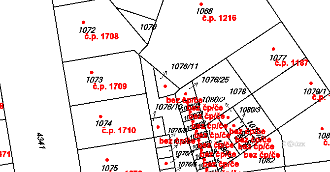 Praha 46667946 na parcele st. 1076/11 v KÚ Žižkov, Katastrální mapa