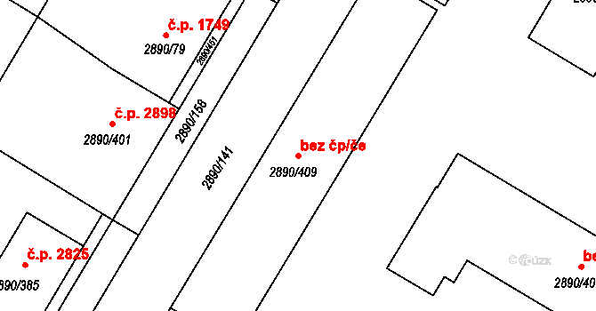 Opava 48432946 na parcele st. 2890/409 v KÚ Opava-Předměstí, Katastrální mapa