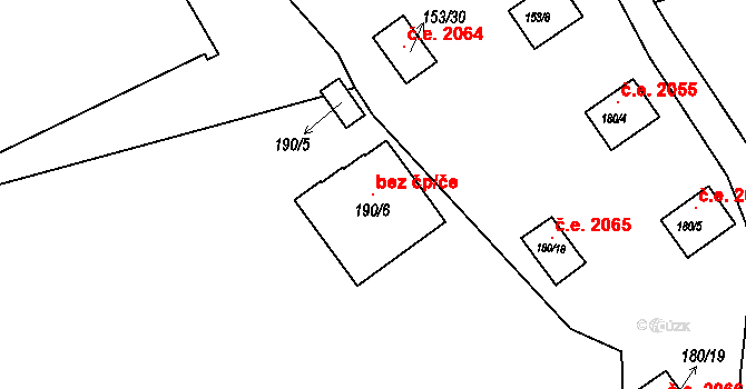 Jirkov 115340947 na parcele st. 190/6 v KÚ Červený Hrádek u Jirkova, Katastrální mapa