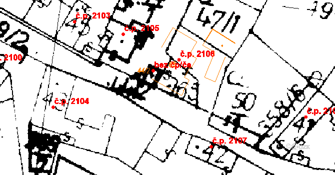 Podlusky 2106, Roudnice nad Labem na parcele st. 65 v KÚ Podlusky, Katastrální mapa