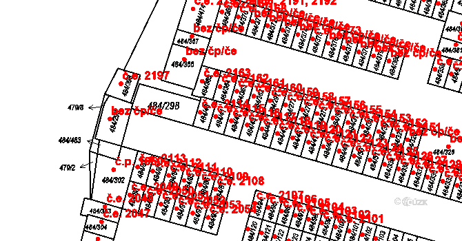 Havířov 38749947 na parcele st. 484/42 v KÚ Bludovice, Katastrální mapa