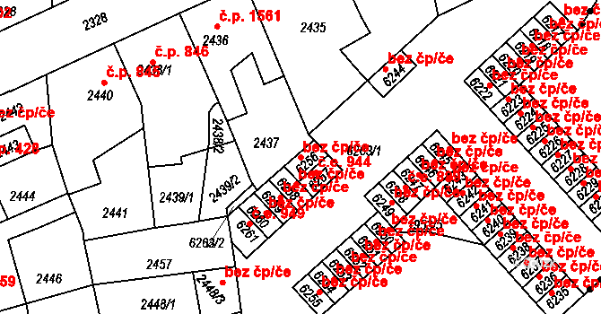 Kladno 44378947 na parcele st. 6256 v KÚ Kročehlavy, Katastrální mapa