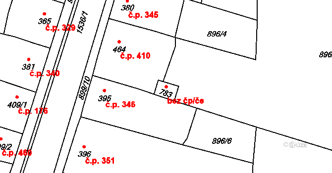 Libáň 45987947 na parcele st. 783 v KÚ Libáň, Katastrální mapa