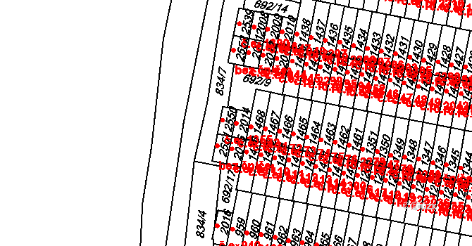 Sezimovo Ústí 942 na parcele st. 2014 v KÚ Sezimovo Ústí, Katastrální mapa