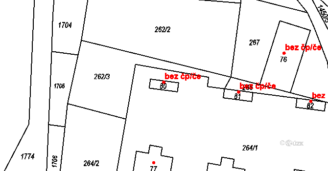 Krsy 39637948 na parcele st. 80 v KÚ Krsy, Katastrální mapa