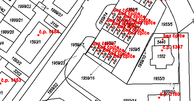 Šumperk 42020948 na parcele st. 4158 v KÚ Šumperk, Katastrální mapa